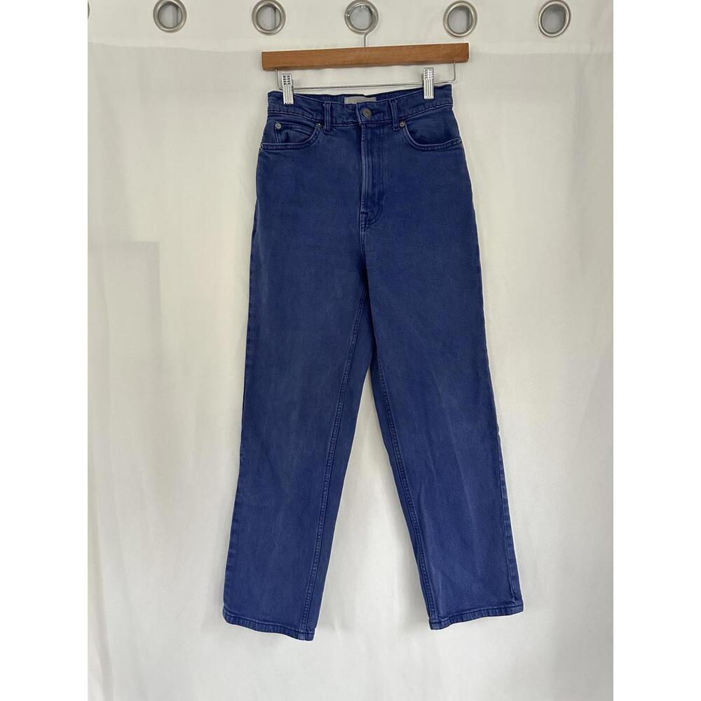 Everlane The Way High Rise Organic Cotton Jeans in Navy size 25